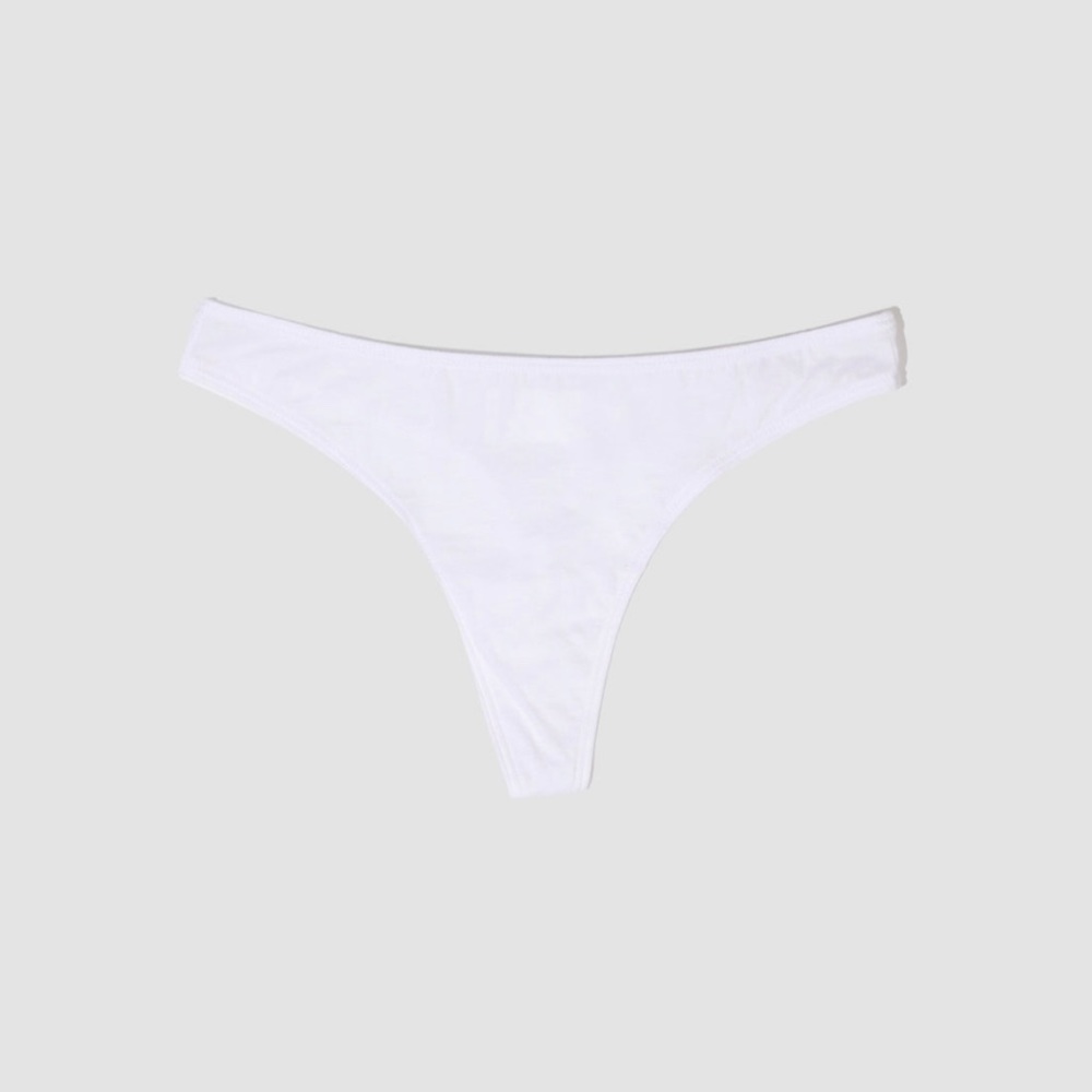 Oddobody White 100% Cotton Thong Underwear